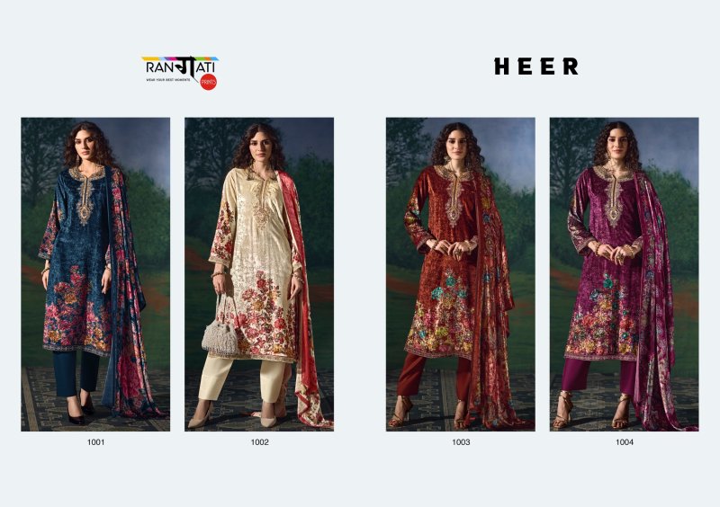 Heer By Rangati Palachi Velvet Dress Materials 